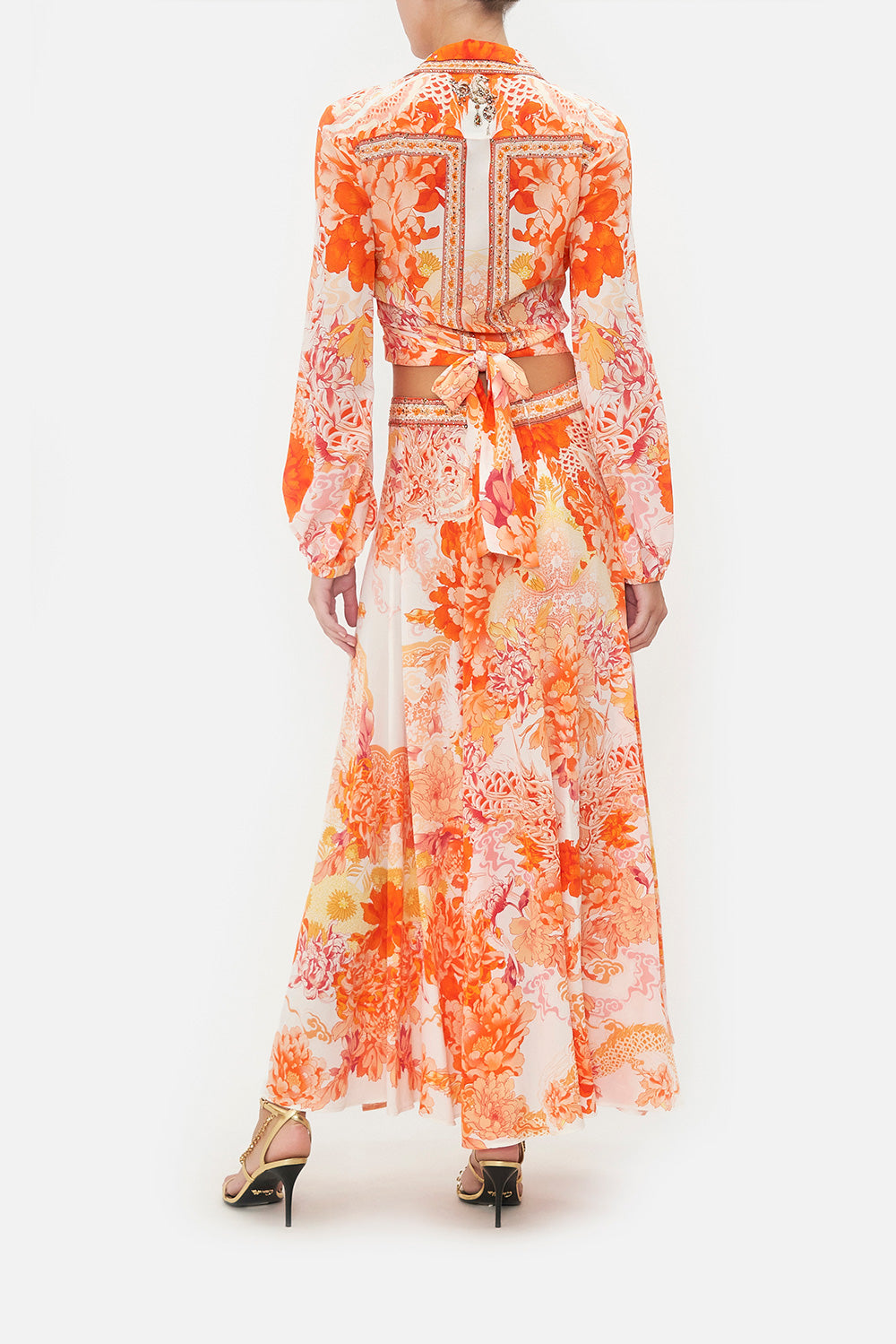 CROPPED WRAP SHIRT DRAGON MOTHER