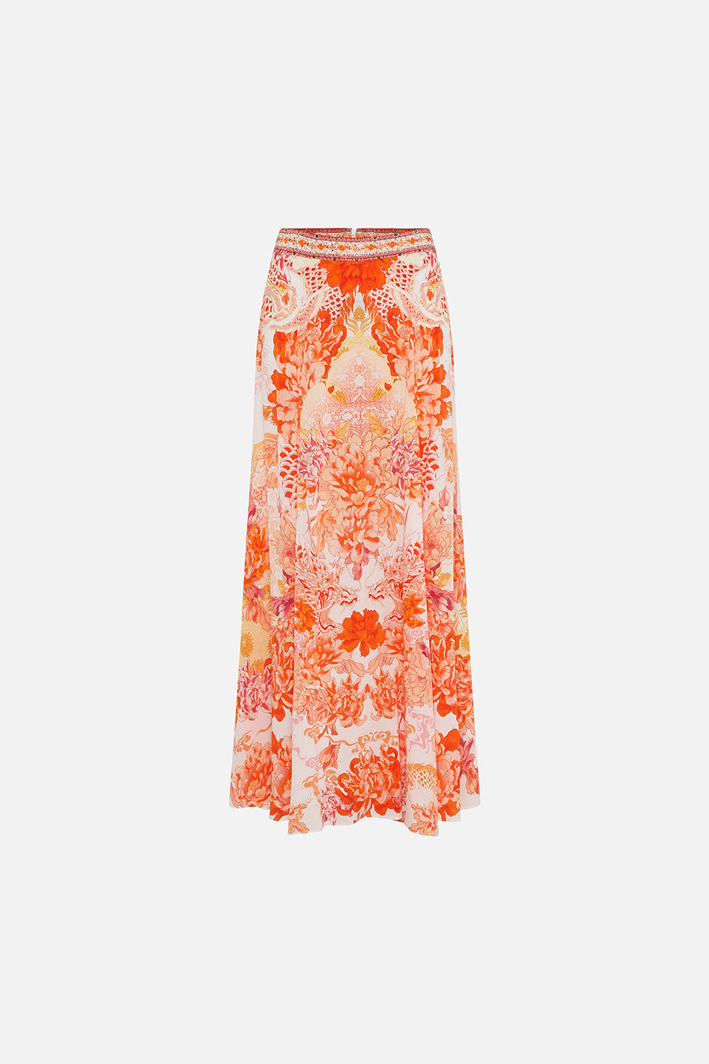 PANELLED FLARED LONG SKIRT DRAGON MOTHER