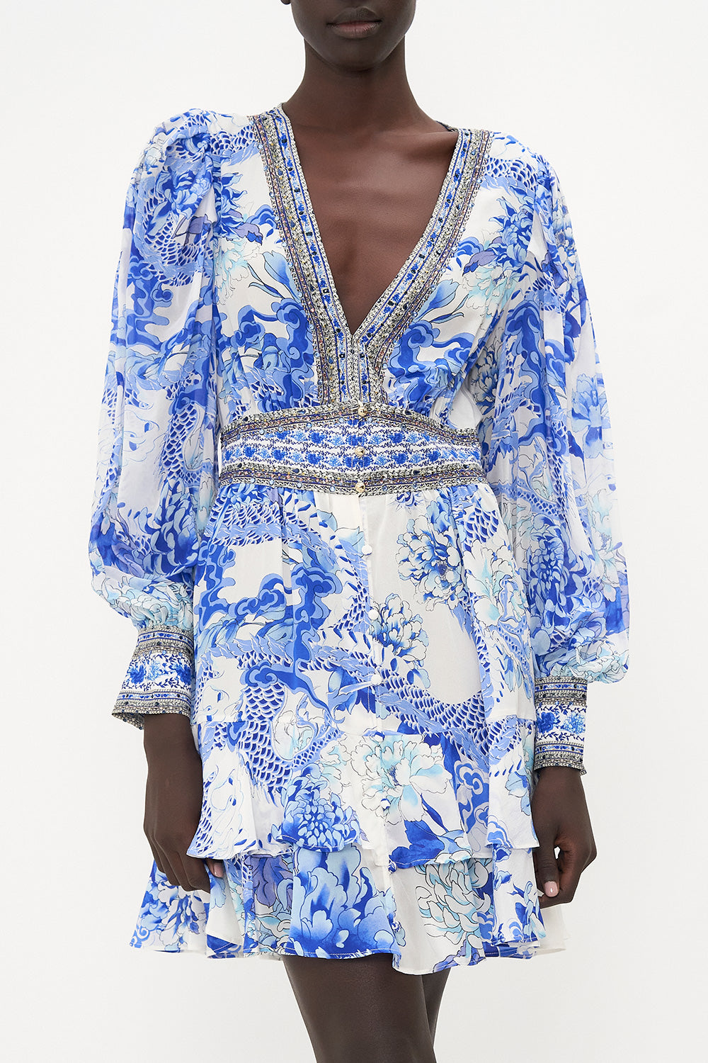 BUTTON FRONT FRILL DRESS HEART OF A DRAGON