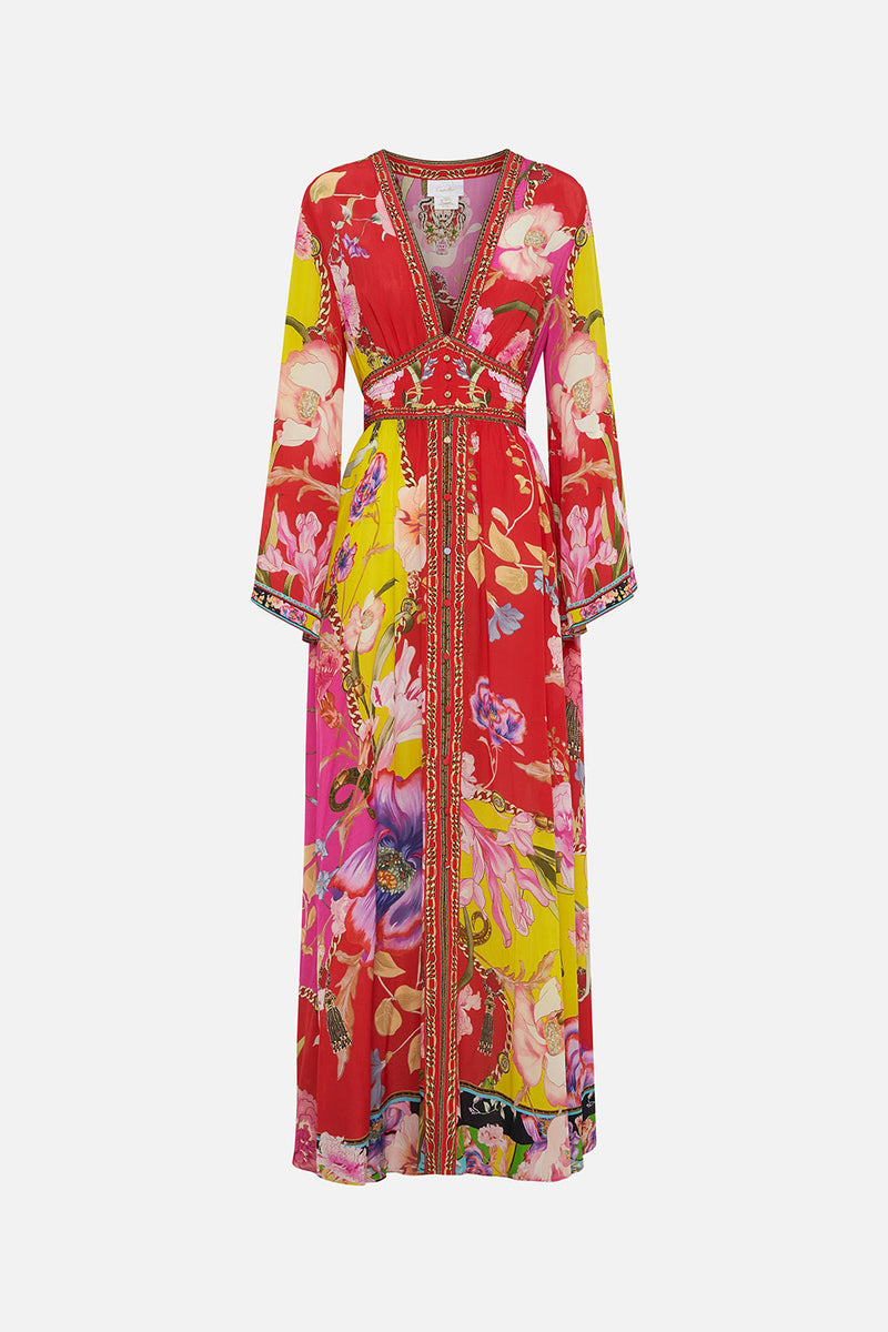 KIMONO SLEEVE DRESS WITH SHIRRING DETAIL MERRY GO ROUND main image 0