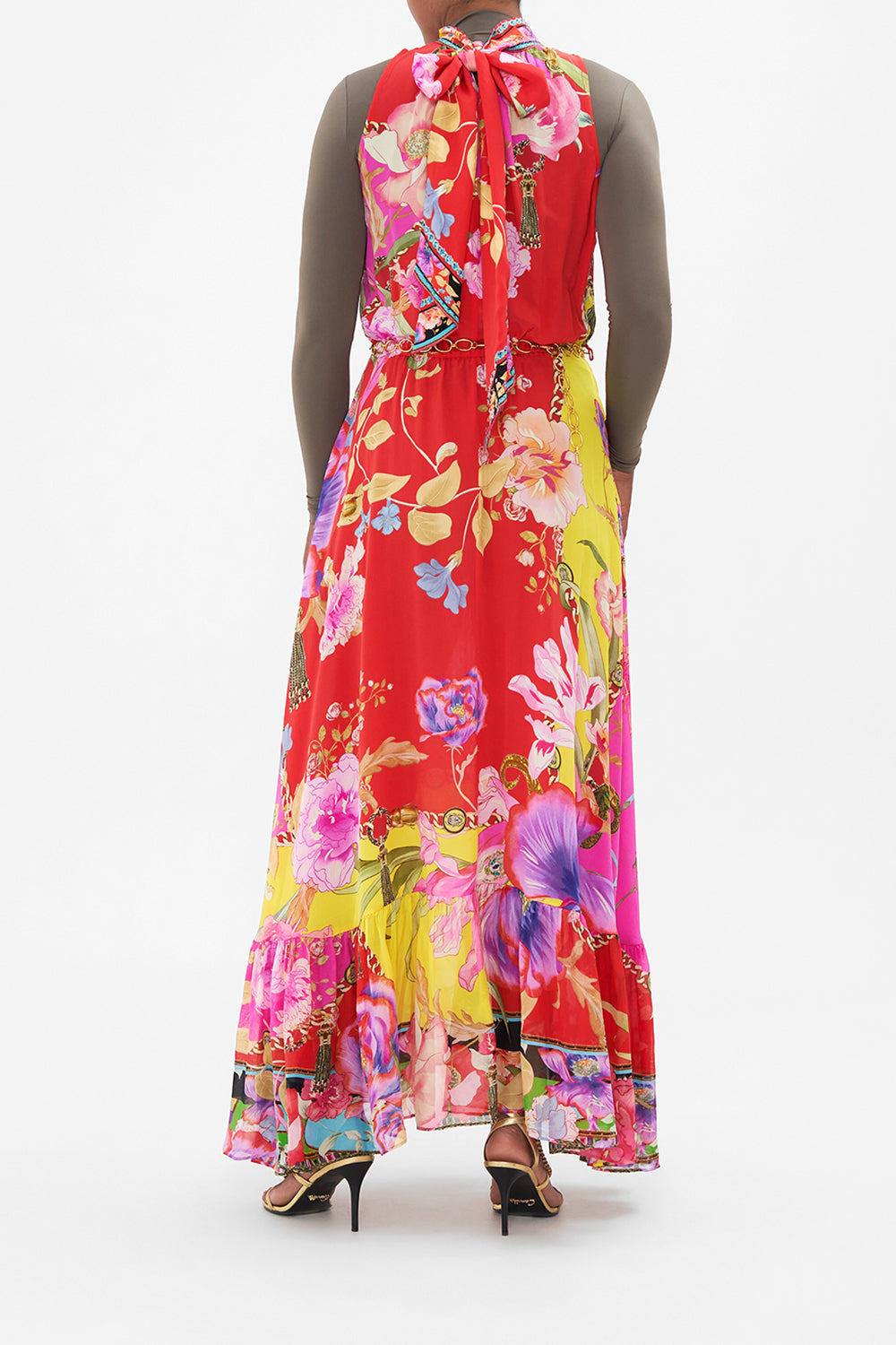 NECKTIE DRESS WITH ELASTICATED WAIST THE BEETLES