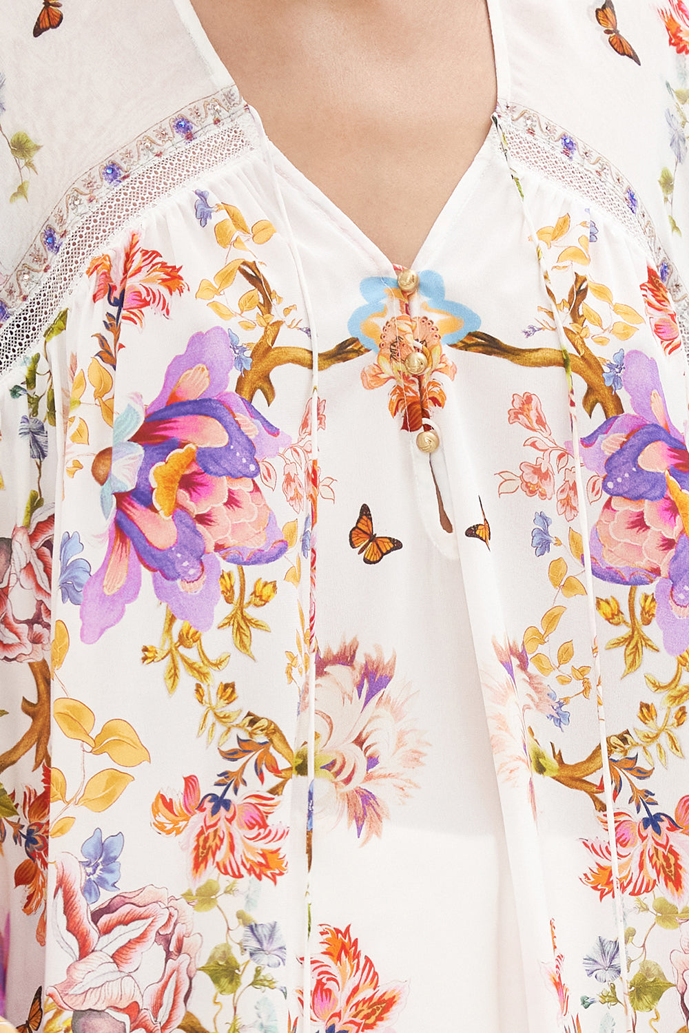 BLOUSON BLOUSE WITH NECK TIE SPIDER GIRL