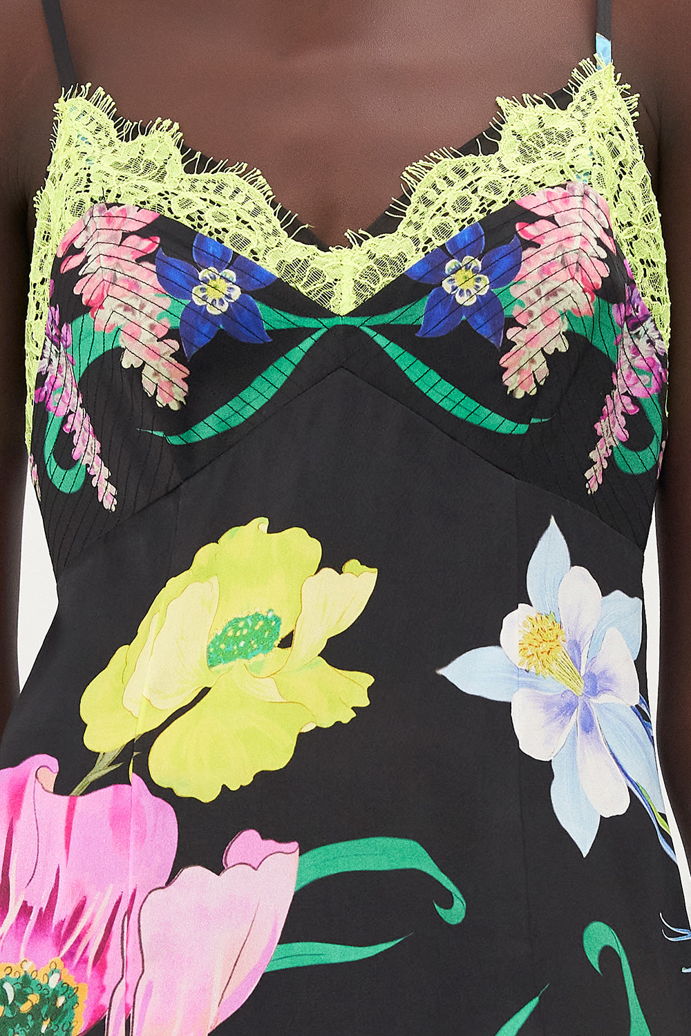 SHORT SLIP DRESS WITH TOPSTITCHING AWAY WITH THE FAIRIES