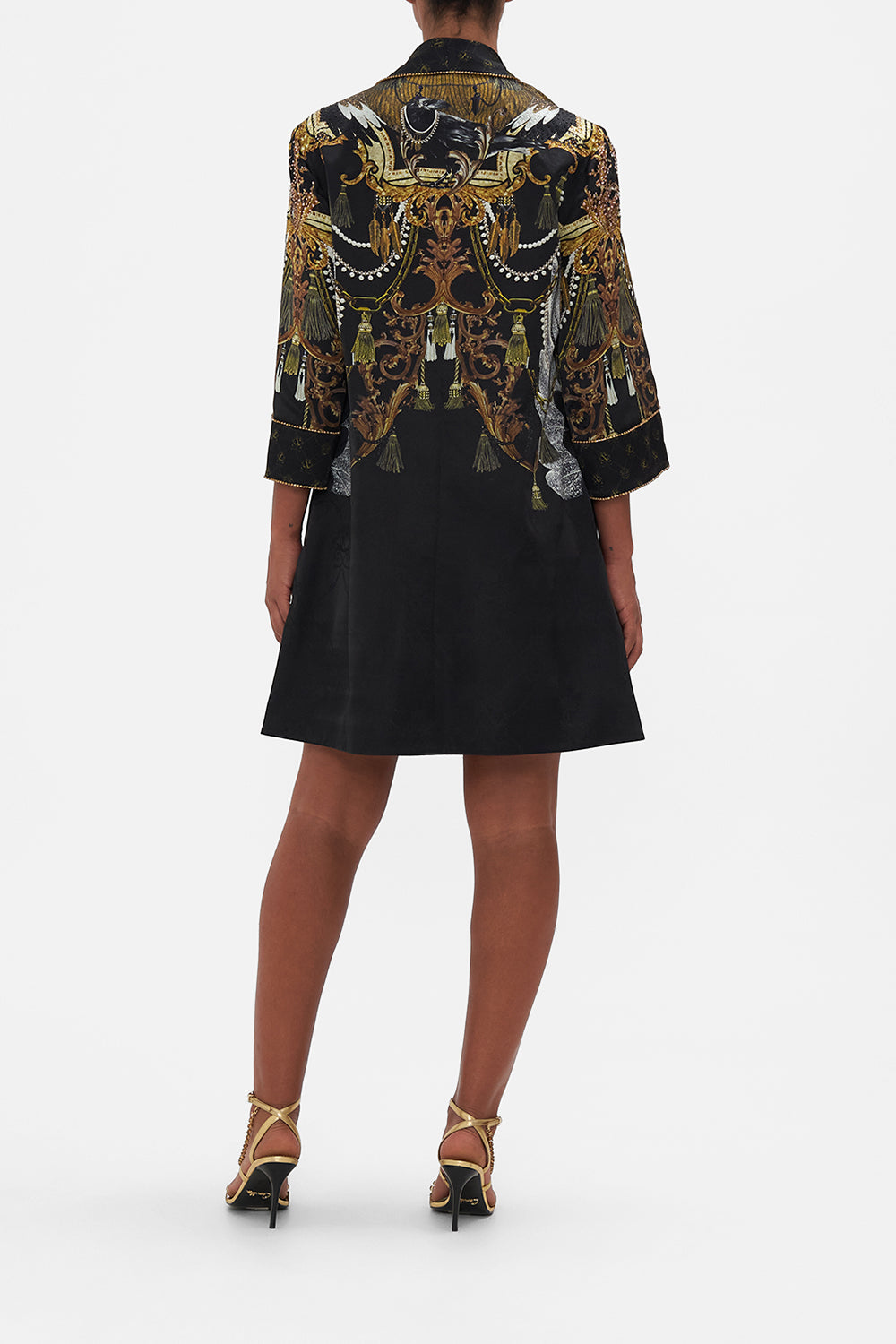 ROLL COLLAR PAJAMA JACKET RAVIN RAVEN