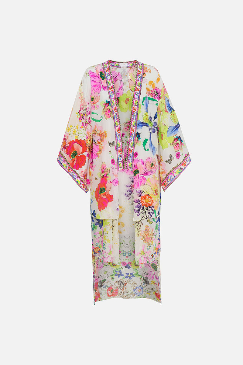 KIMONO WITH LONG UNDERLAYER IN HER SHOES