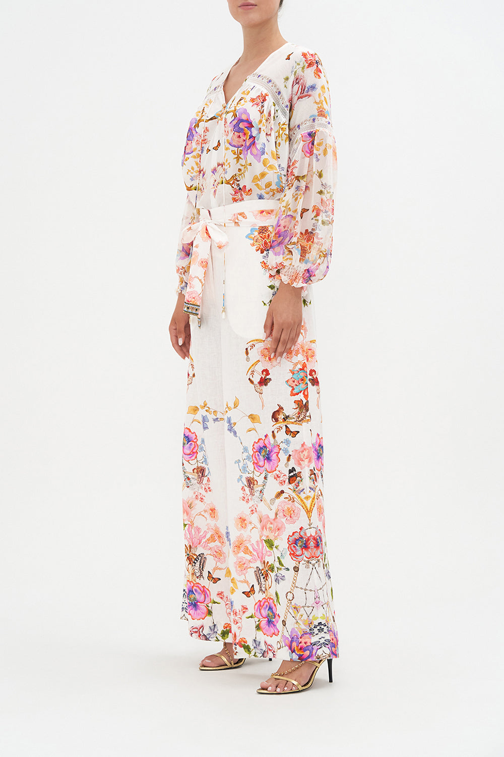 PAPERBAG WAIST WIDE LEG PANT SPIDER GIRL