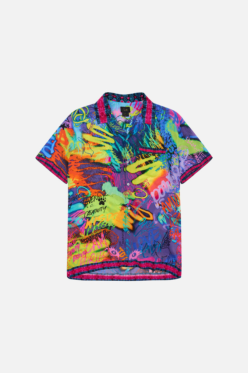 SHORT SLEEVE CAMP COLLARED SHIRT ABINGDON PALACE