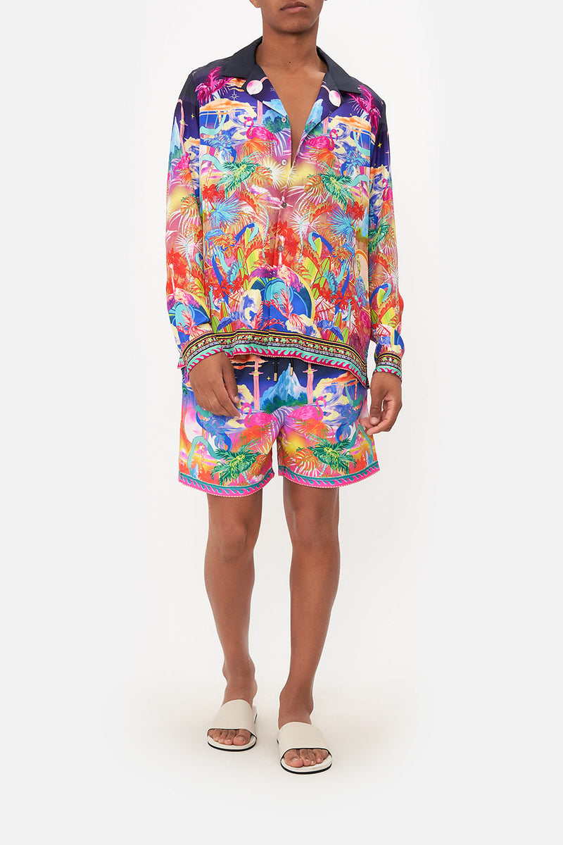 LONG SLEEVE CAMP COLLARED SHIRT HAMPTON HIVE