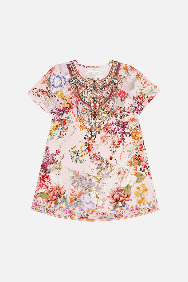 KIDS TSHIRT DRESS WITH FLARE HEM WHITE SIDE OF THE MOON main image 1