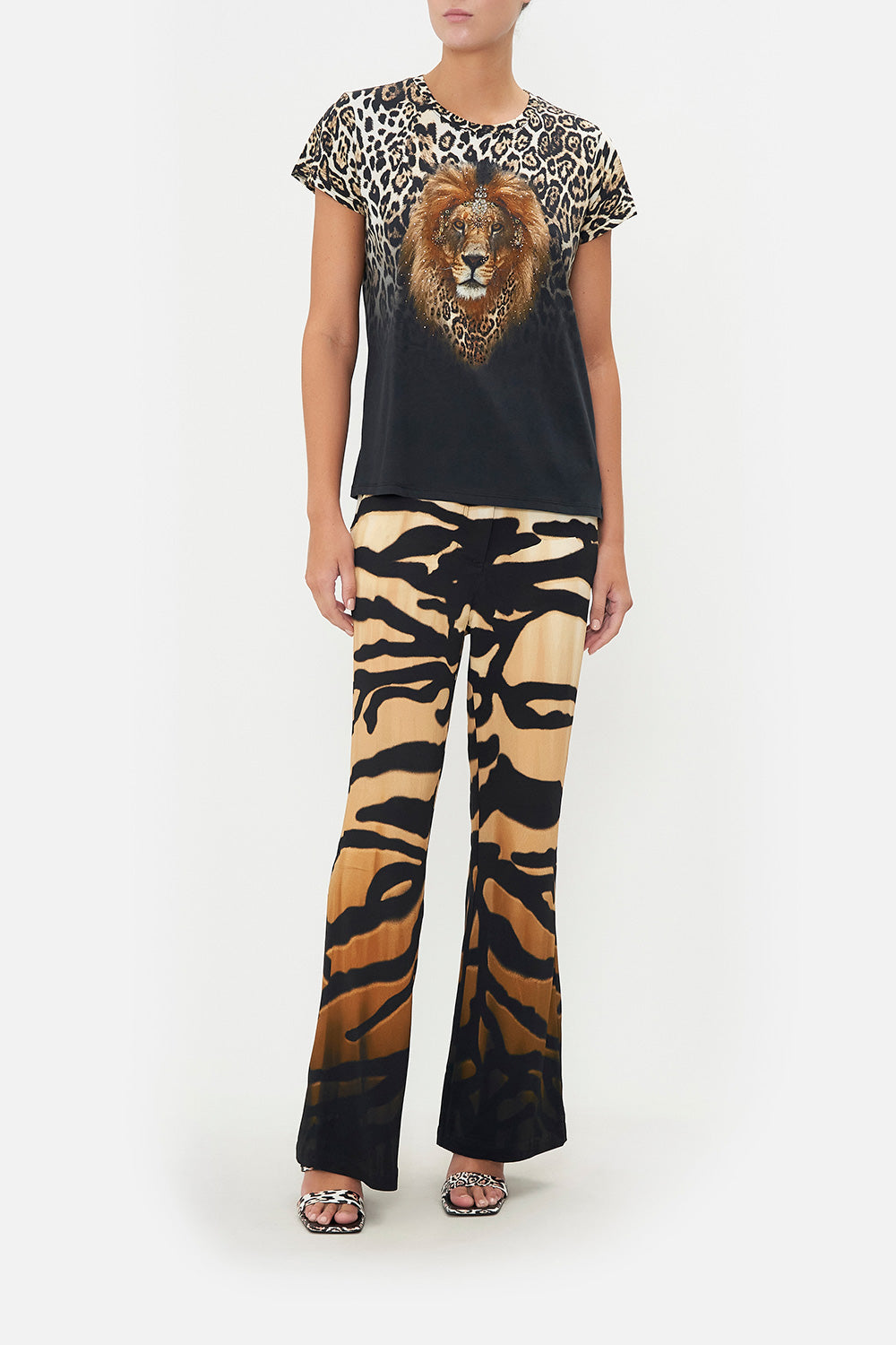 SLIM FIT ROUND NECK T-SHIRT COOL FOR CATS