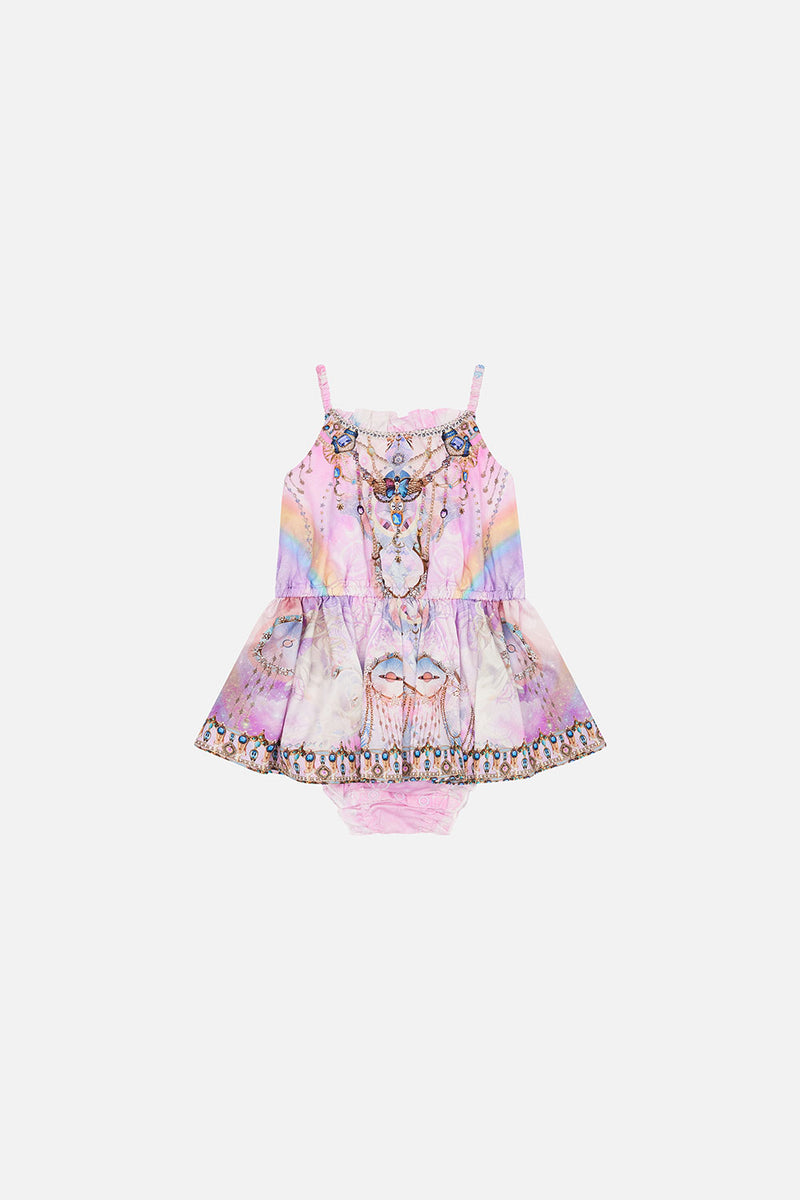 KIDS PLAYSUIT WITH SHIRRING 4-10 WINGS OF PEGASUS