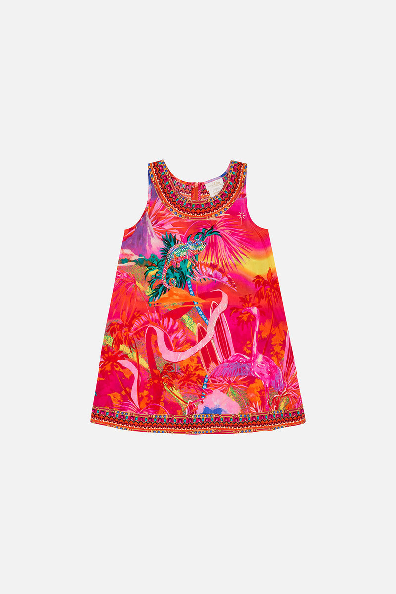 Kids Shift Dress 4-10, Flight Of The Flamingo | CAMILLA AU – CAMILLA