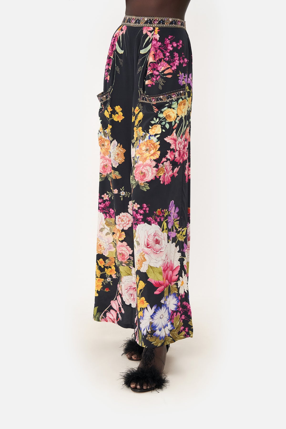 WIDE LEG TROUSER WITH FRONT POCKETS LIBERTINE LADY