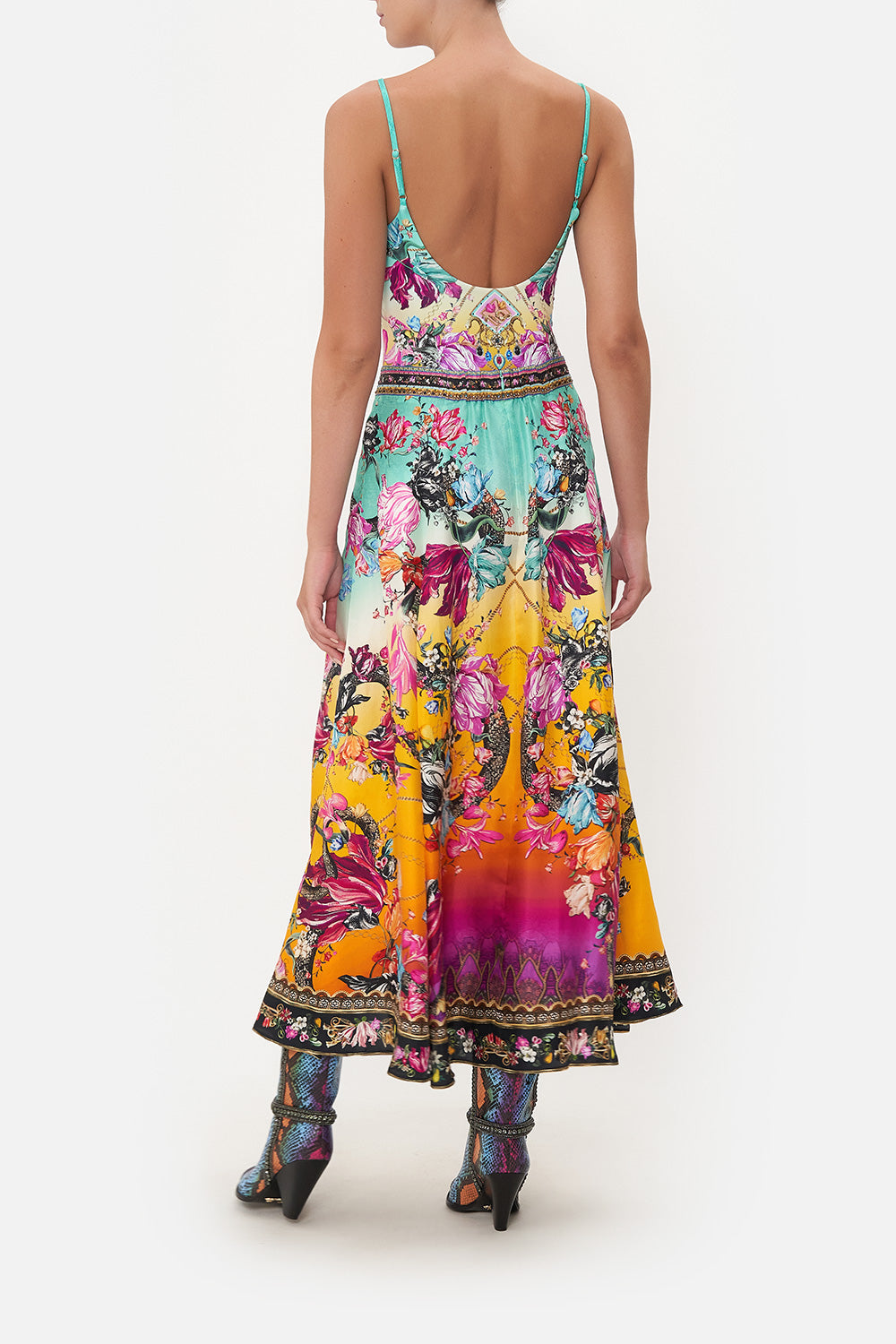 PANELLED FLARED LONG SKIRT VIPER ROOM