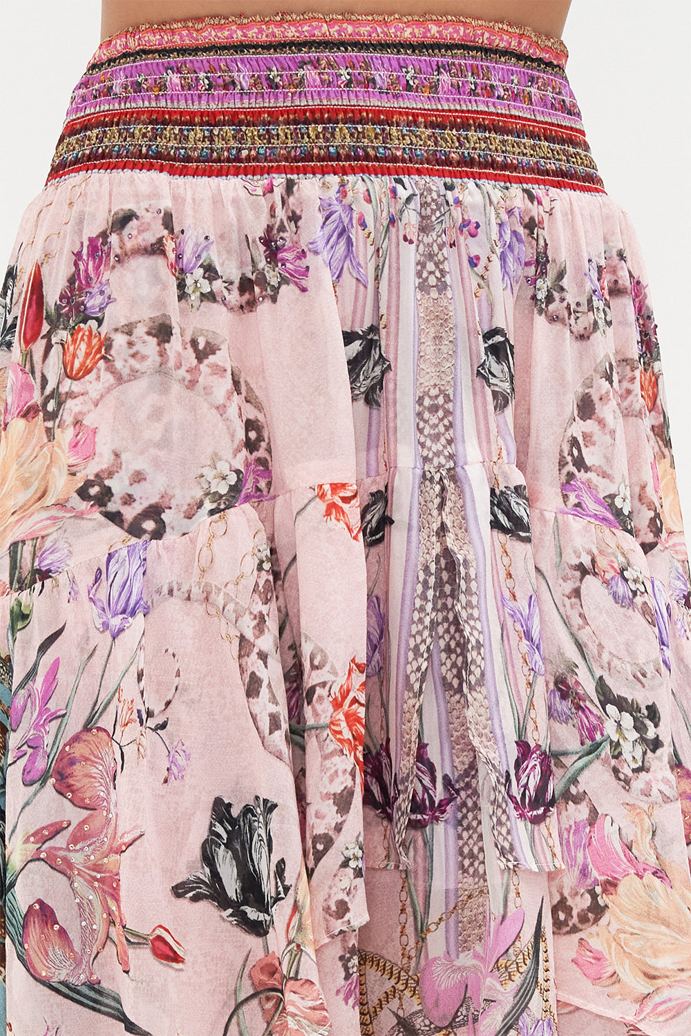 SKIRT WITH DOUBLE LAYER HEM MAD AS A SNAKE