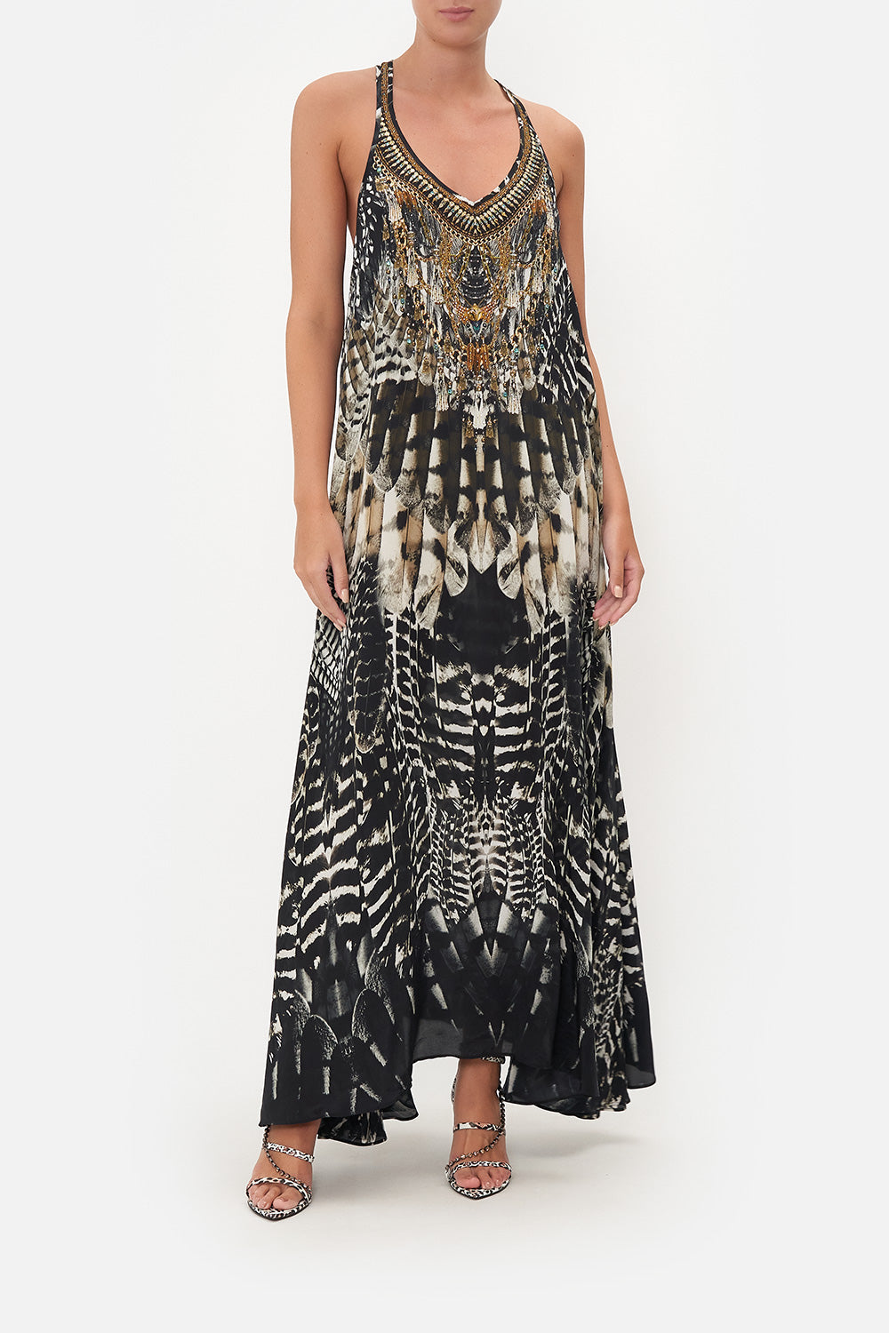 V NECK RACERBACK DRESS NIGHT OWL