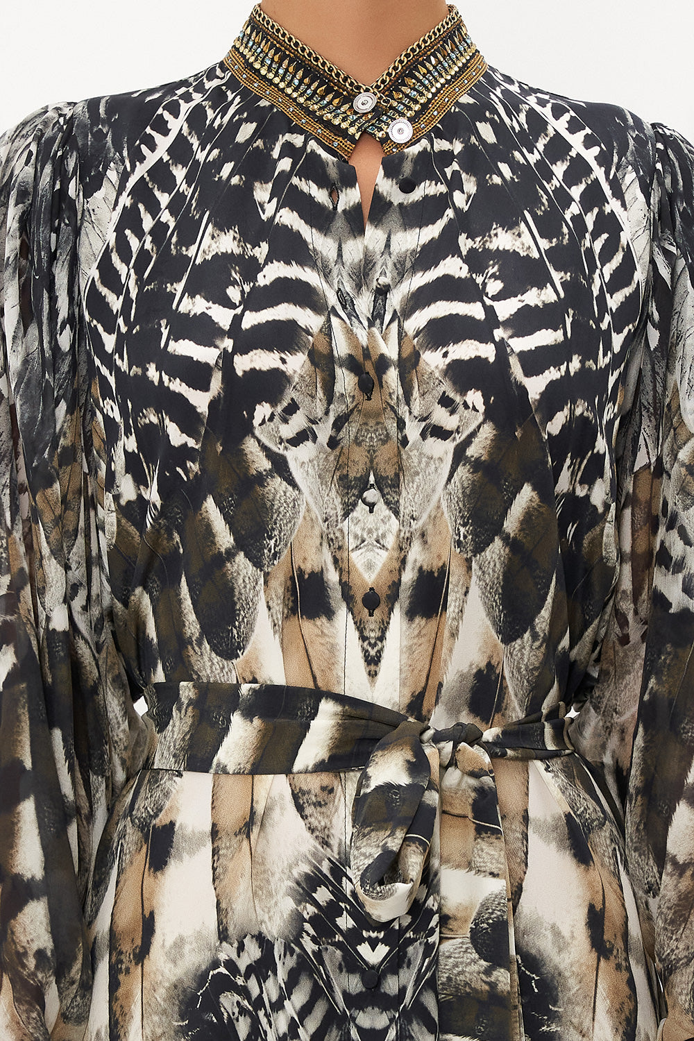 DROP SLEEVE SHIRT DRESS NIGHT OWL