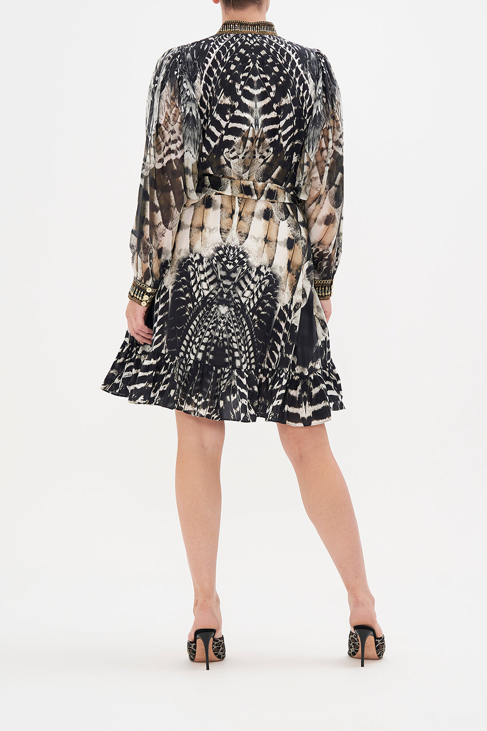 DROP SLEEVE SHIRT DRESS NIGHT OWL