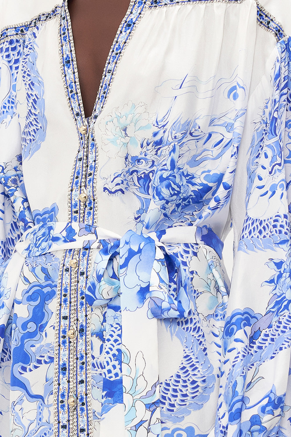 BLOUSON SLEEVE SHIRT DRESS HEART OF A DRAGON