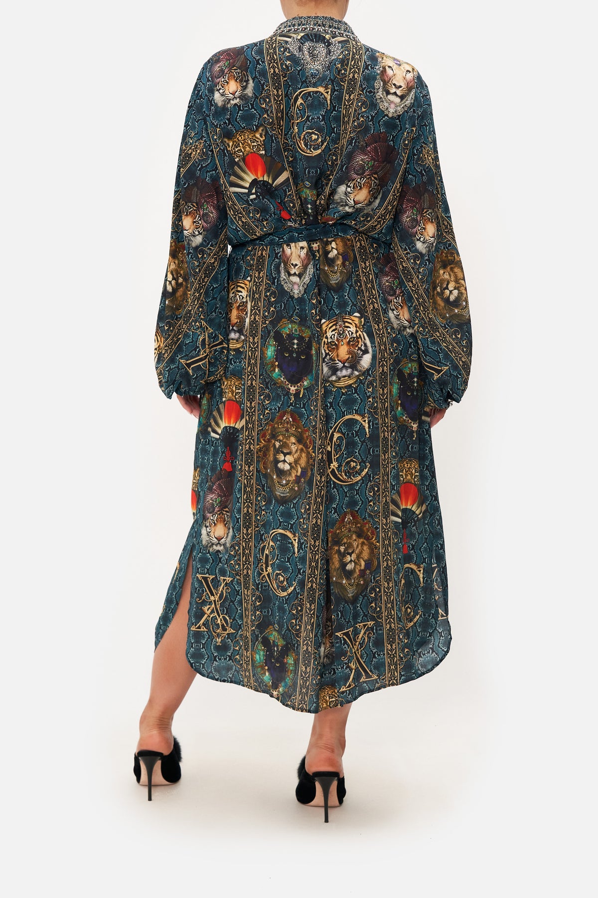 HIGH LOW MIDI SHIRT DRESS HEADS WILL ROLL