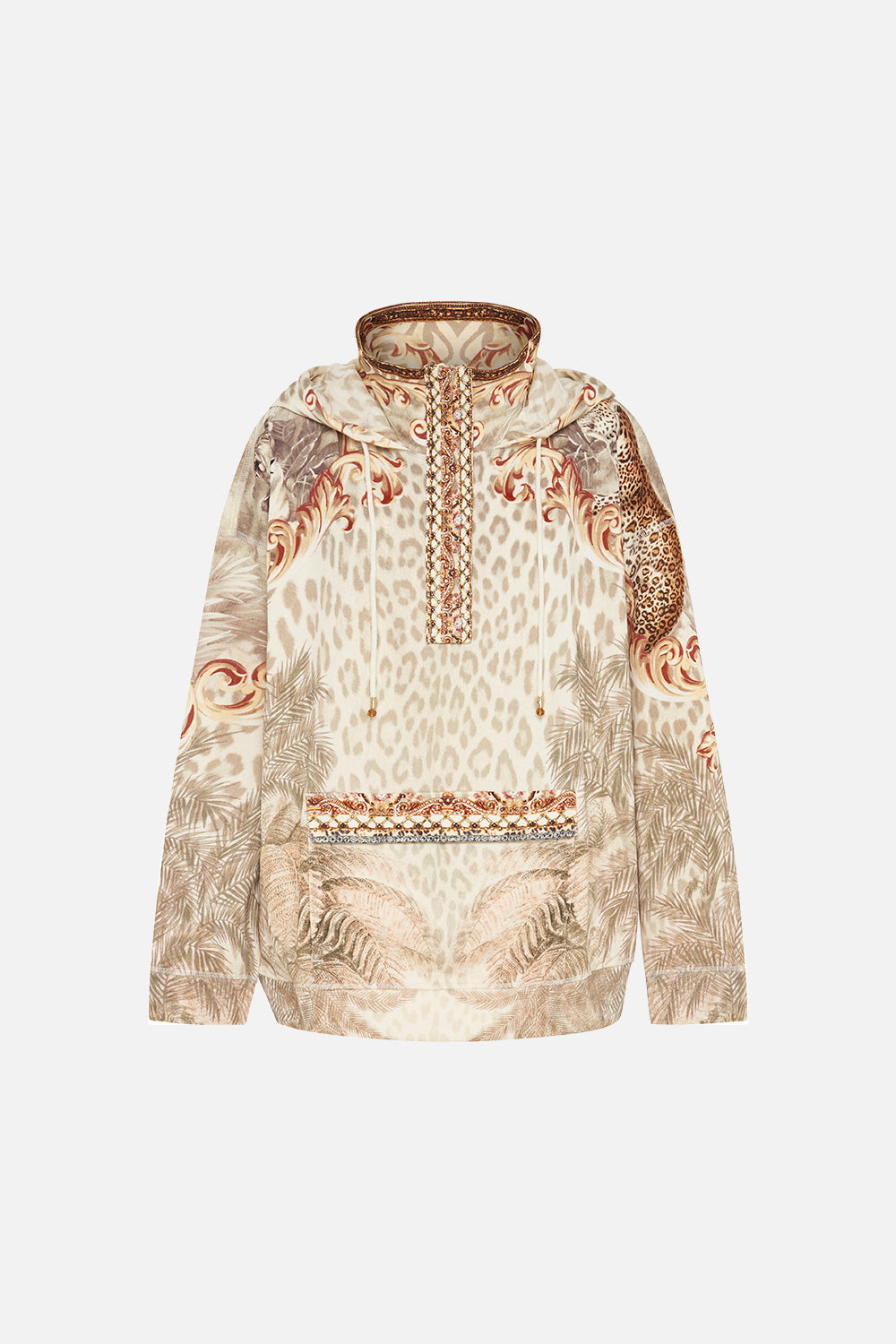 HALF ZIP HOODIE WITH POCKET FLAP PALAZZO PARTY