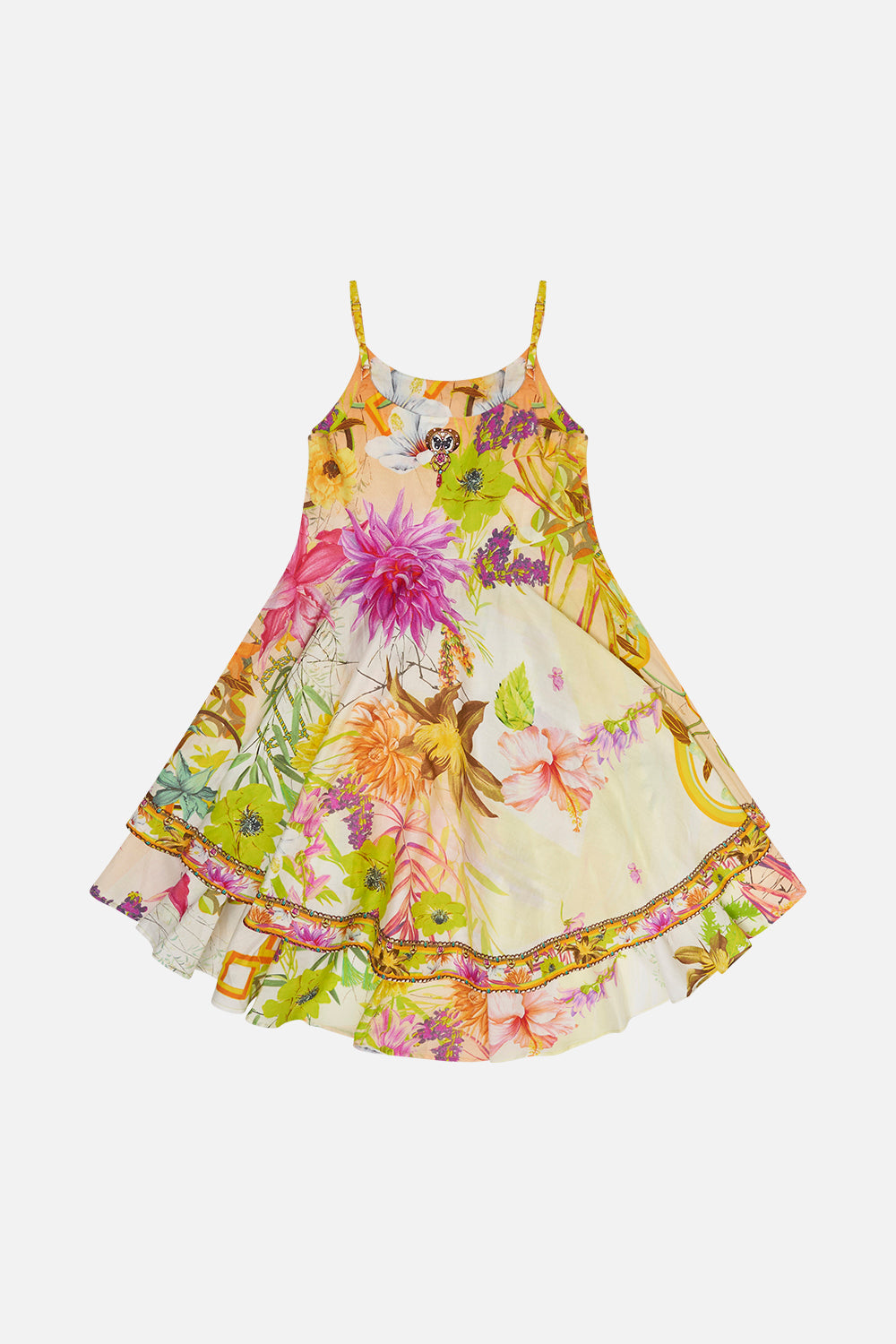 KIDS ROUND NECK TIERED DRESS 12-14 HOW DOES YOUR GARDEN GROW