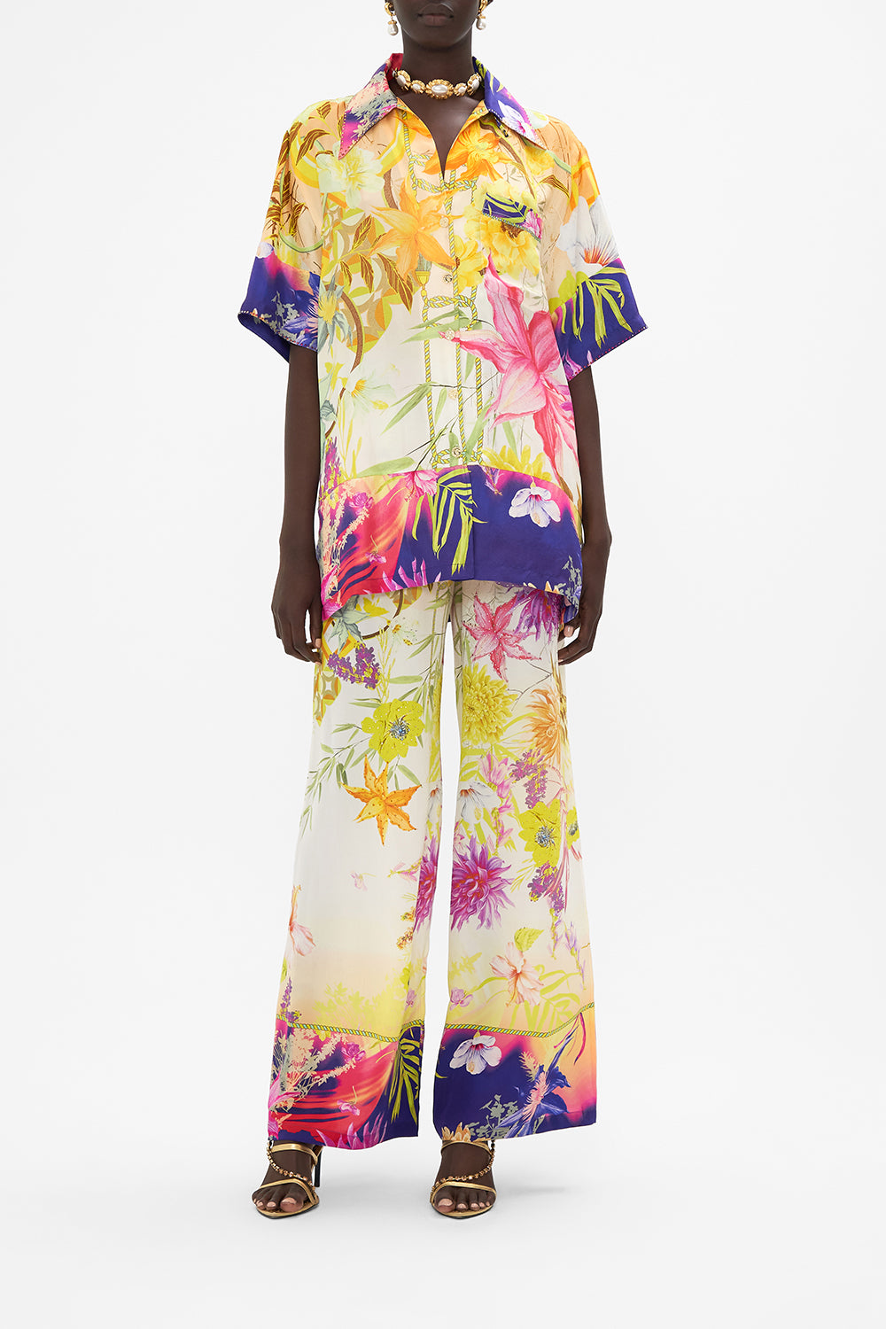 Oversized Shirt With Pocket How Does Your Garden Grow print by CAMILLA