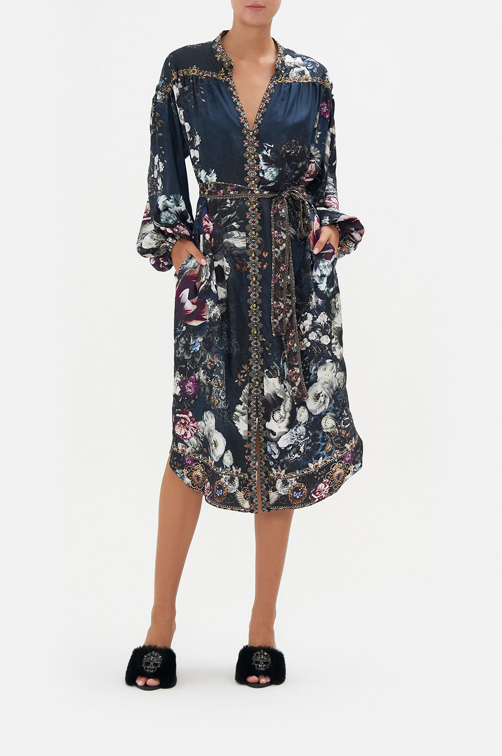 BLOUSON SLEEVE MIDI DRESS NOT A WALLFLOWER