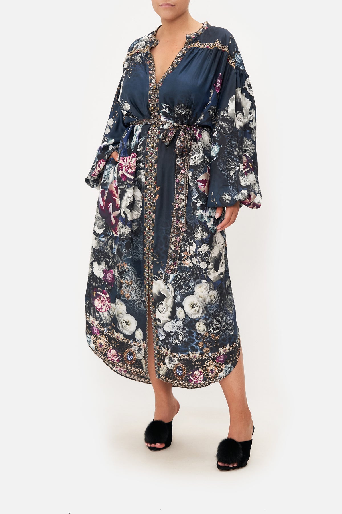 BLOUSON SLEEVE MIDI DRESS NOT A WALLFLOWER