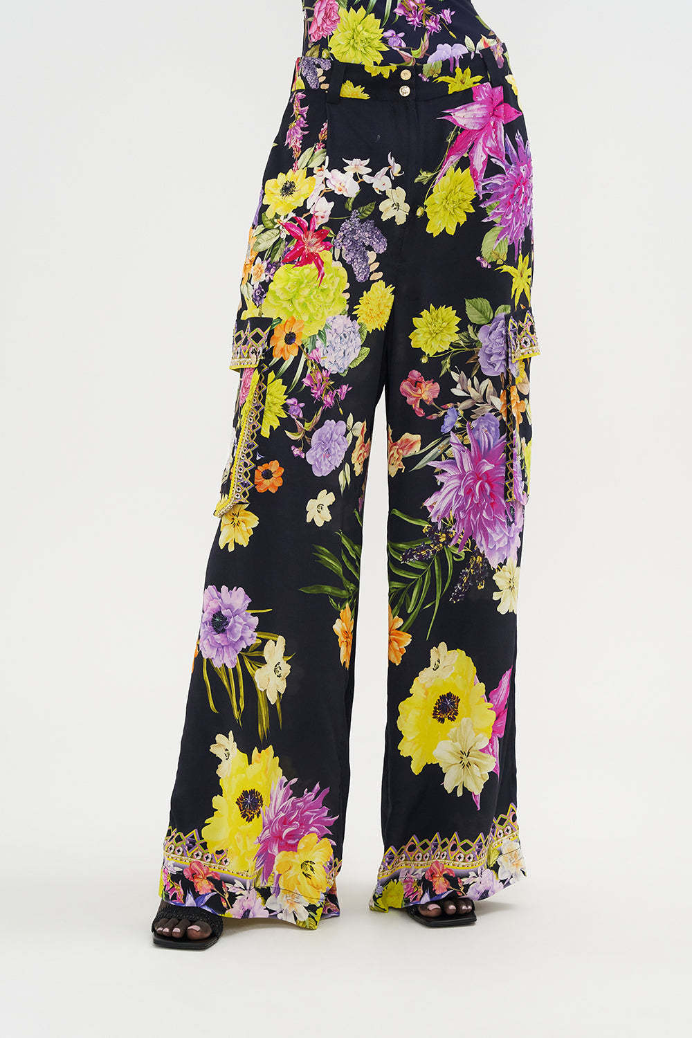 WIDE LEG UTILITY PANTS PEACE BE WITH YOU