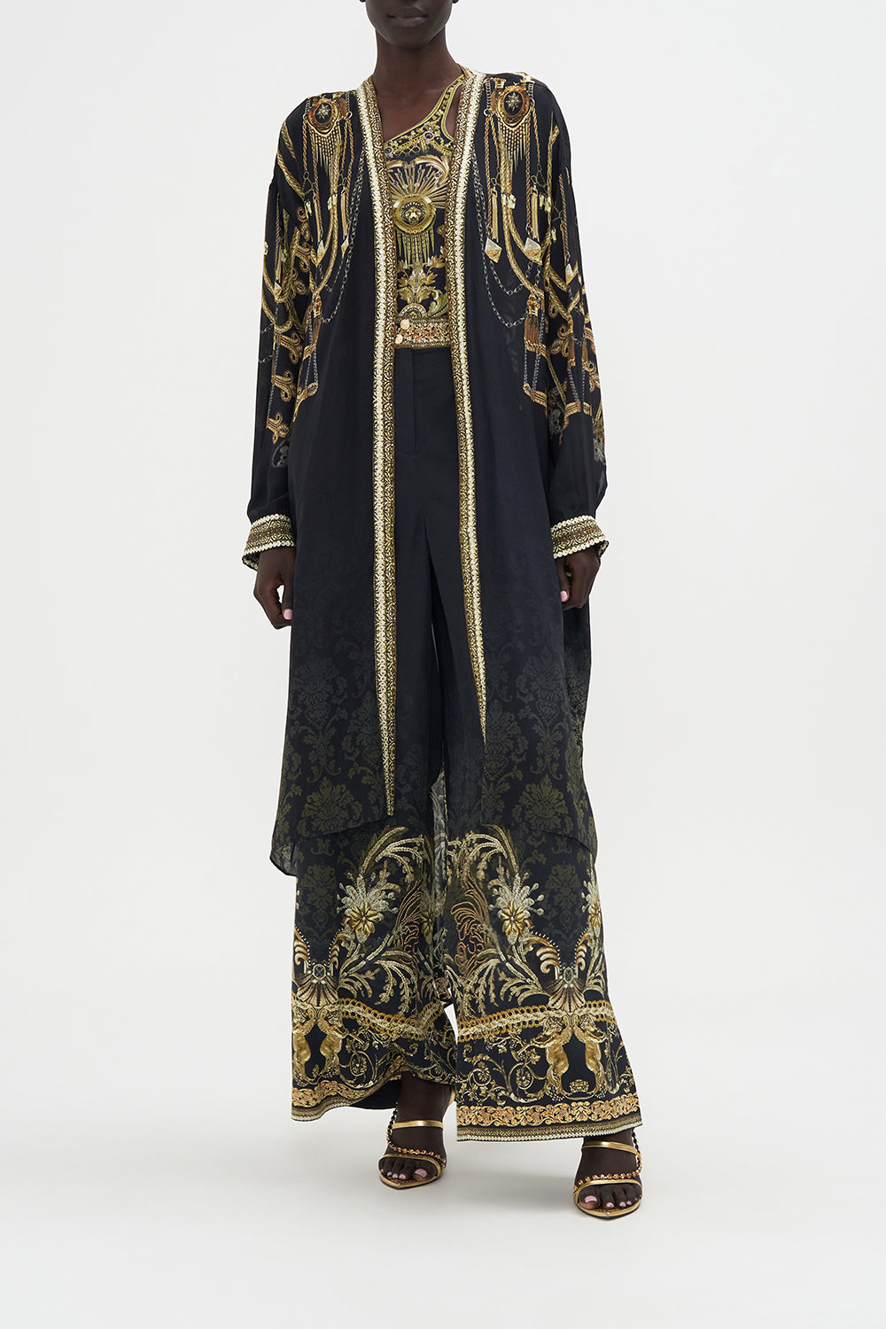 High Low Layer With Tie The Night Is Noir print by CAMILLA