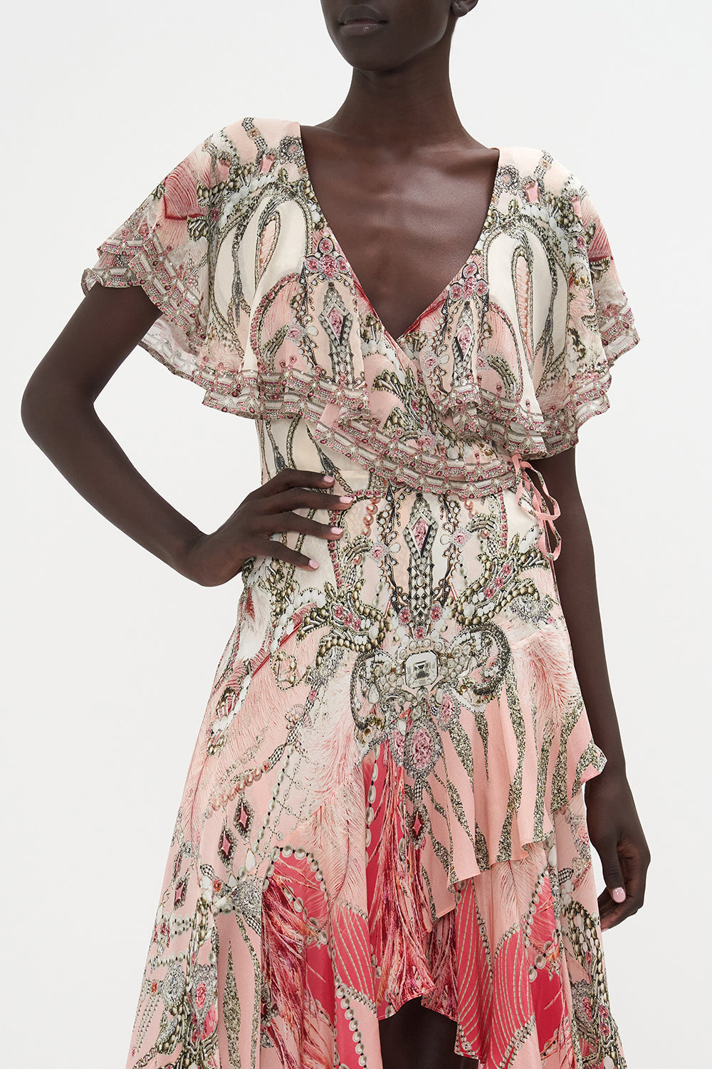 FRILL SLEEVE LONG DRESS STARSHIP SISTAS