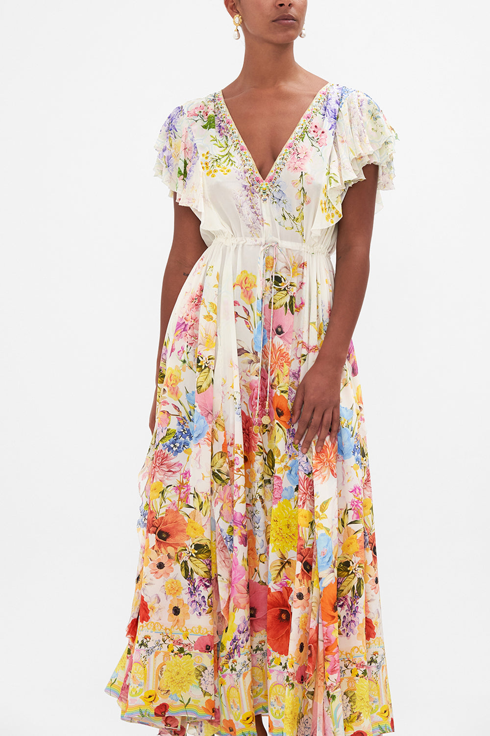 ALL OVER RUFFLE DRESS SUNLIGHT SYMPHONY