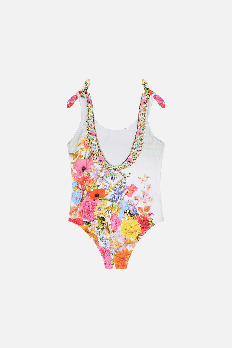 KIDS TIE SHOULDER ONE PIECE 4-10 GARDENS OF QUELUZ