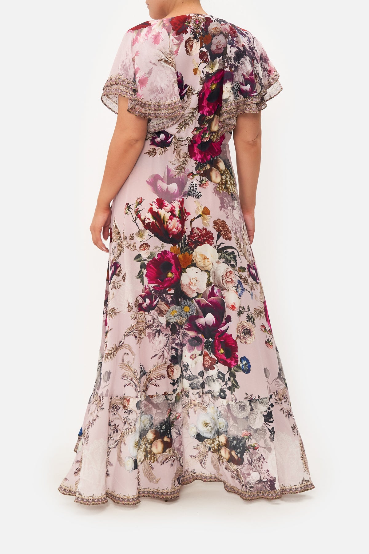 FRILL SLEEVE LONG DRESS GYPSY ROSE