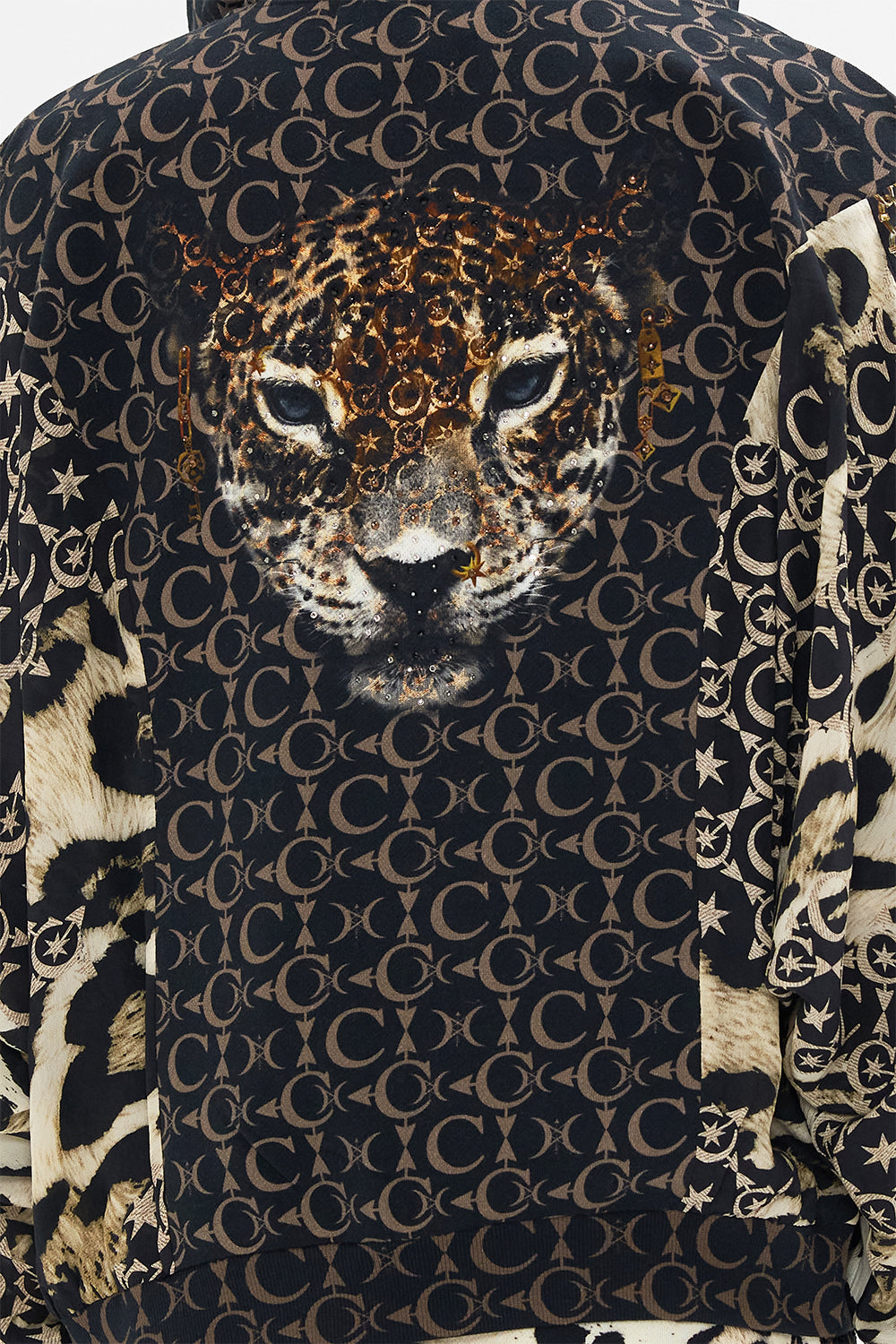 SILK MIX JERSEY ZIP FRONT SWEATER WILDCAT SOIREE