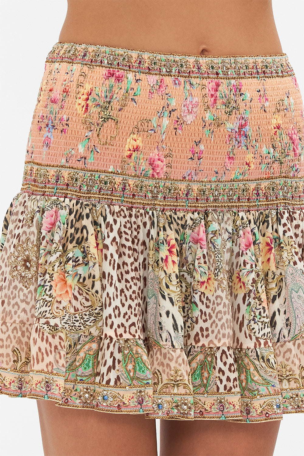 SHORT SHIRRED SKIRT QUEEN ATLANTIS