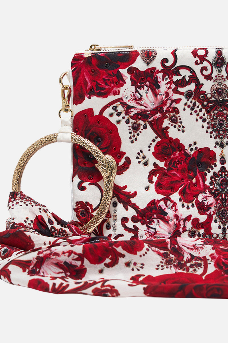 RING SCARF CLUTCH BLOSSOMS AND BRUSHSTROKES main image 1