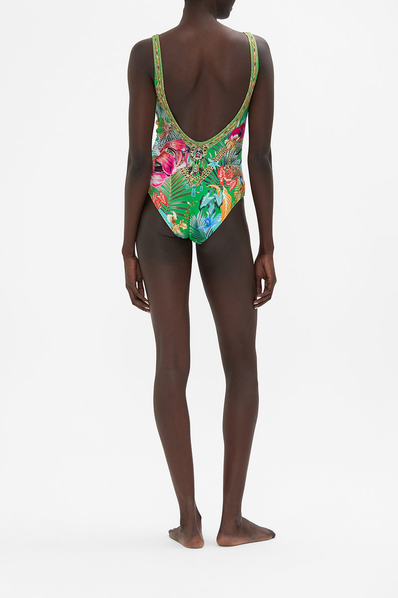 LOW BACK AND ARMHOLE ONE PIECE MIRROR MIRROR