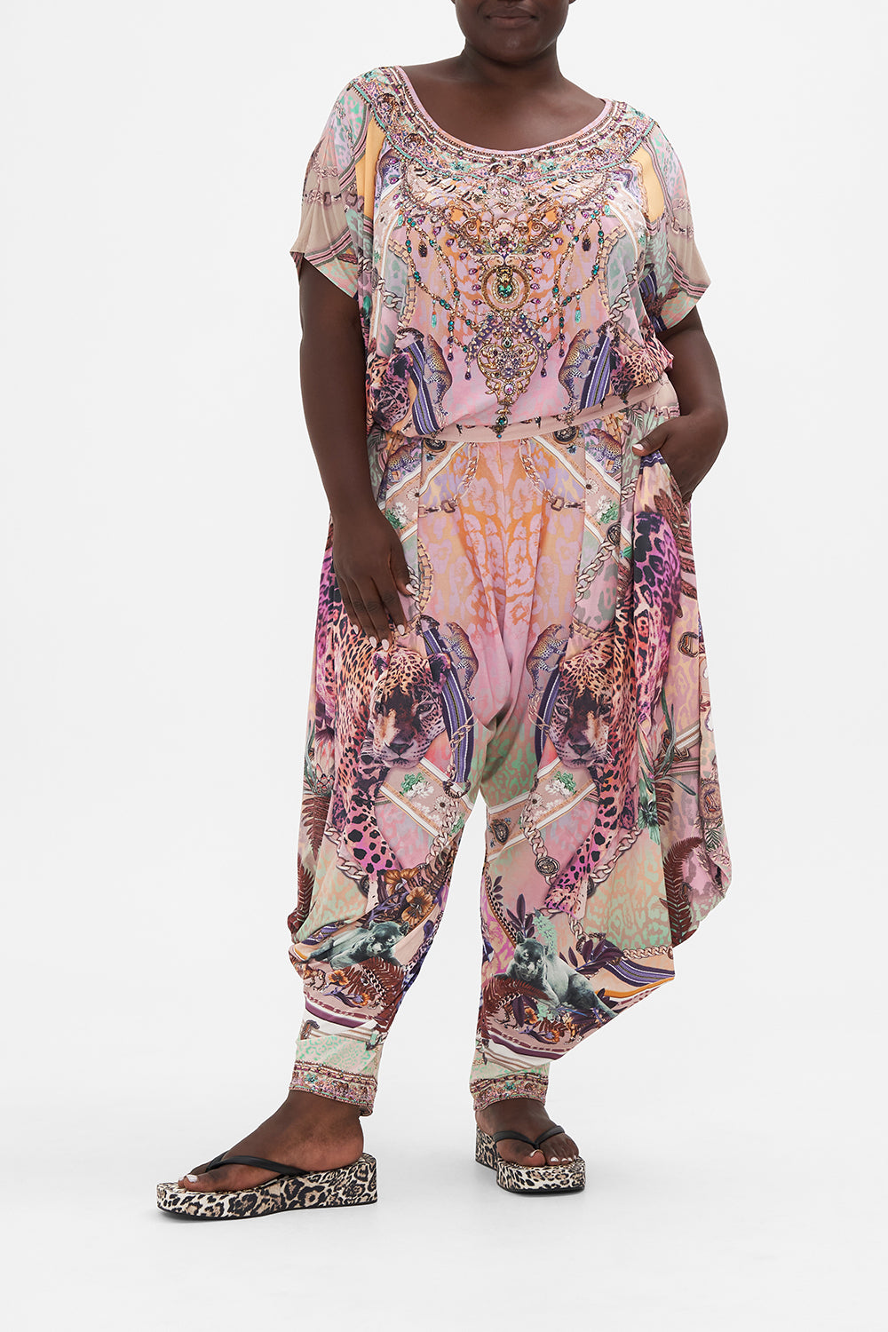 JERSEY DRAPE PANT WITH POCKET KITTY KAT KLUB