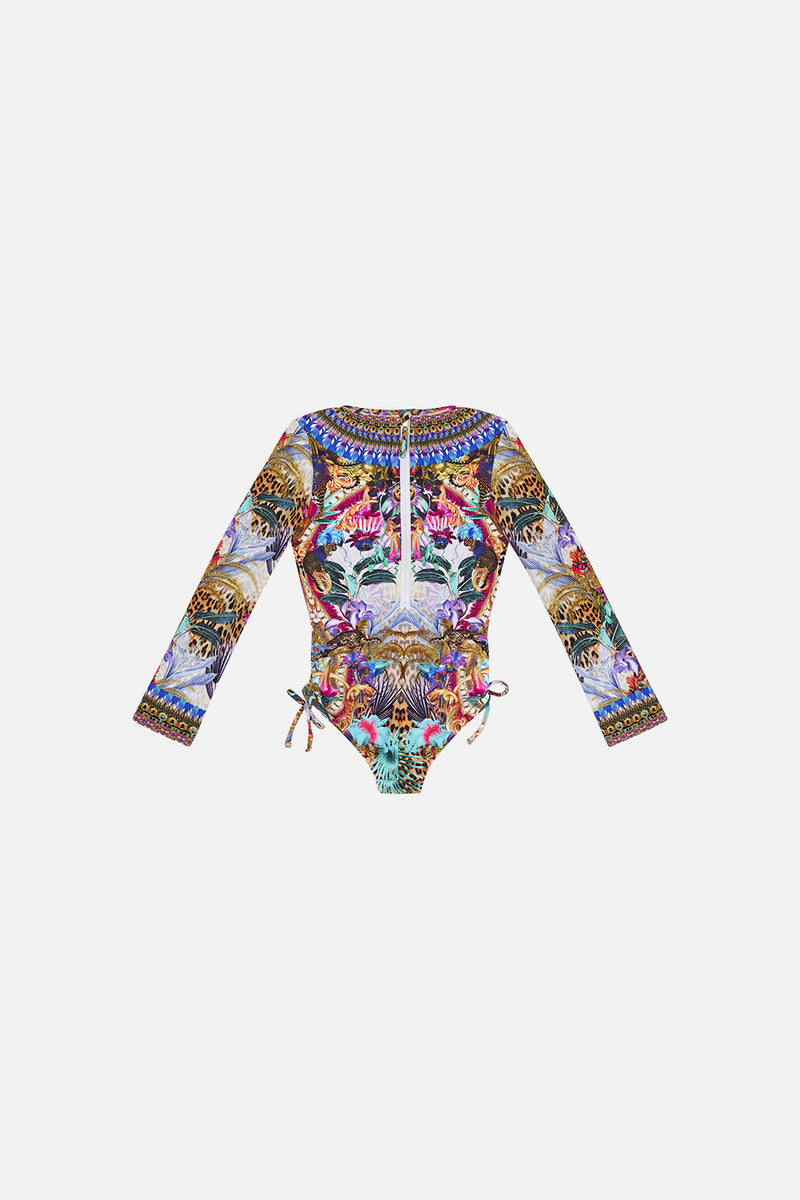 KIDS RUCHED SIDE PADDLESUIT 12-14 SOUTH BEACH SUNRISE