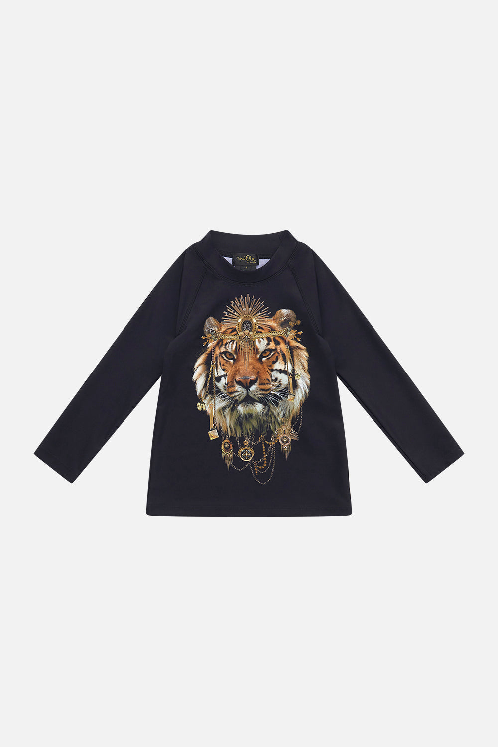 Boys Long Sleeve Rashie The Night Is Noir print by CAMILLA