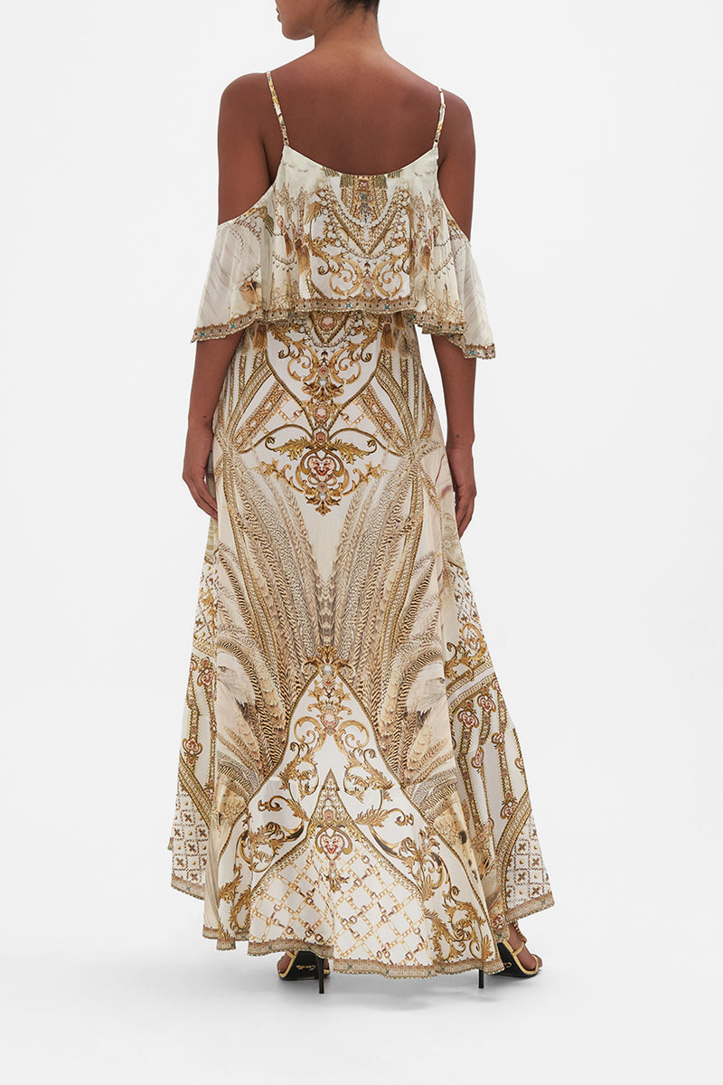 RUFFLE OVERLAYER WRAP DRESS REIGN SUPREME