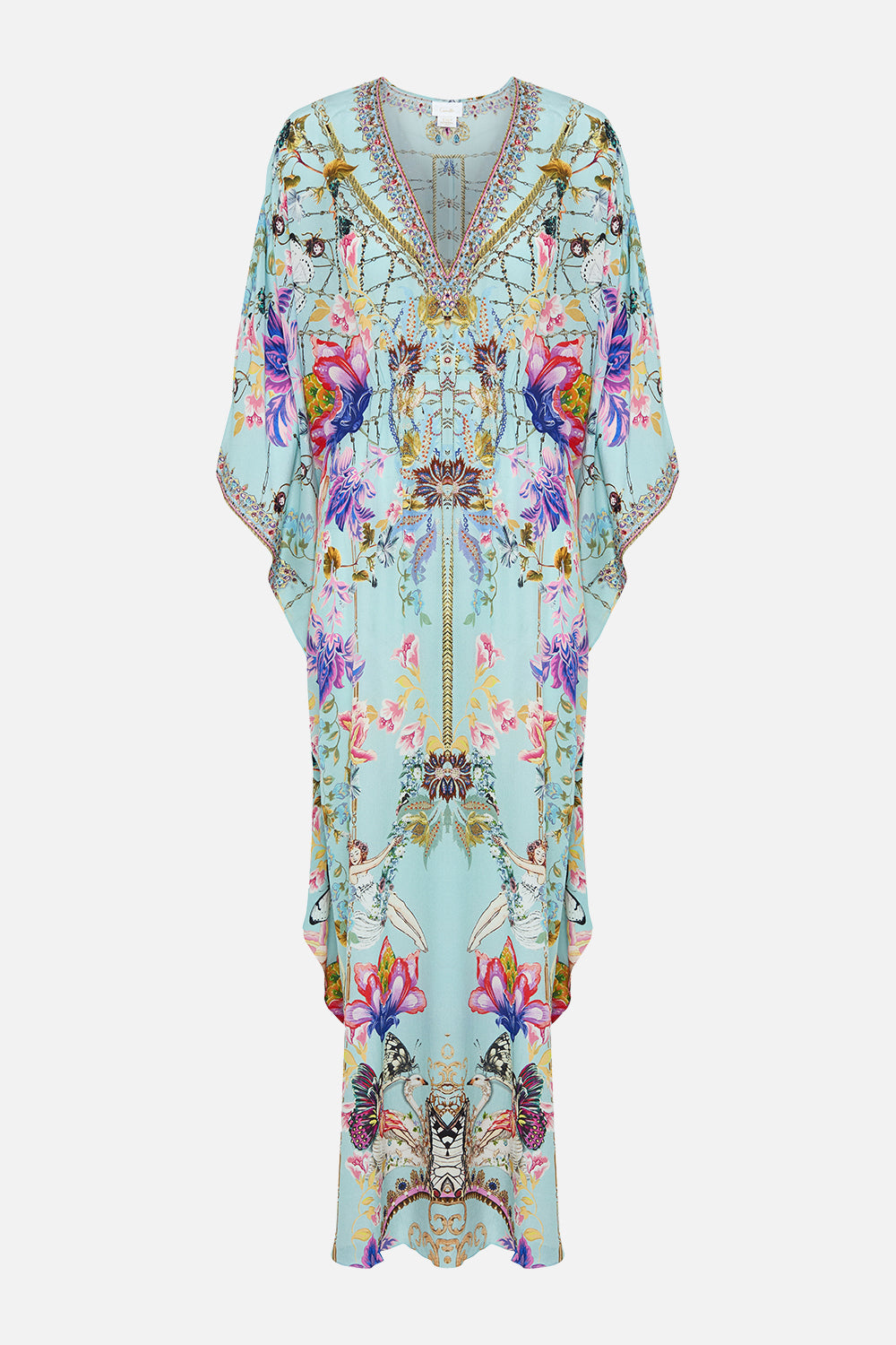 GATHERED WAIST KAFTAN LOVE WEB