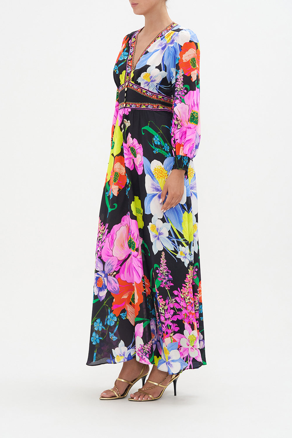 BUTTON DRESS WITH SHAPED WAISTBAND AWAY WITH THE FAIRIES