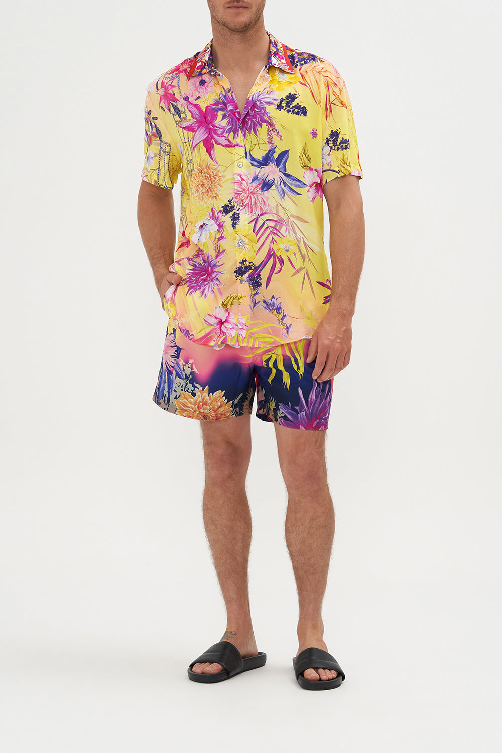 Short Sleeve Button Through Shirt How Does Your Garden Grow print by CAMILLA