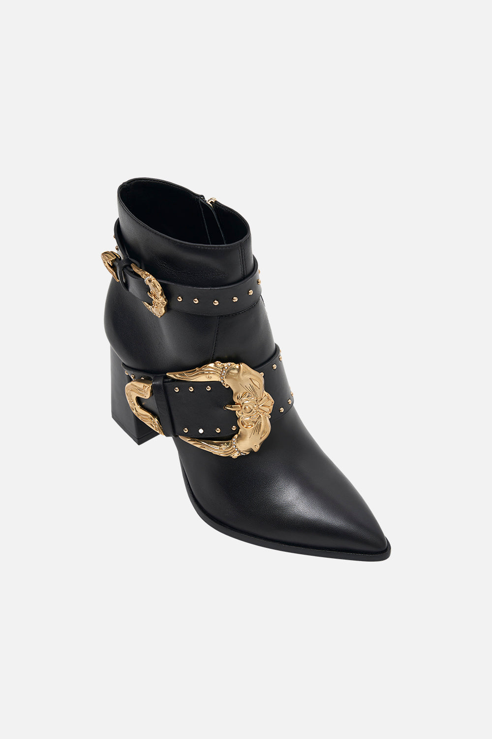 SIENNA BLOCK HEEL BOOT SOLID BLACK