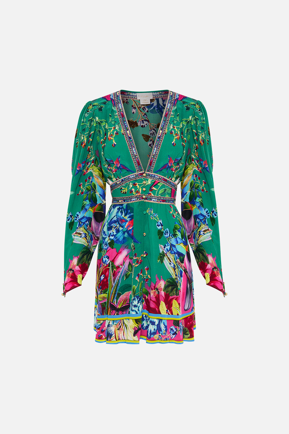 DROP SLEEVE DRESS WITH WAISTBAND RUN FROM PARADISE