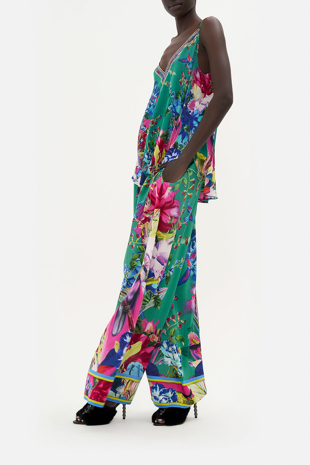 V NECK CAMI RUN FROM PARADISE