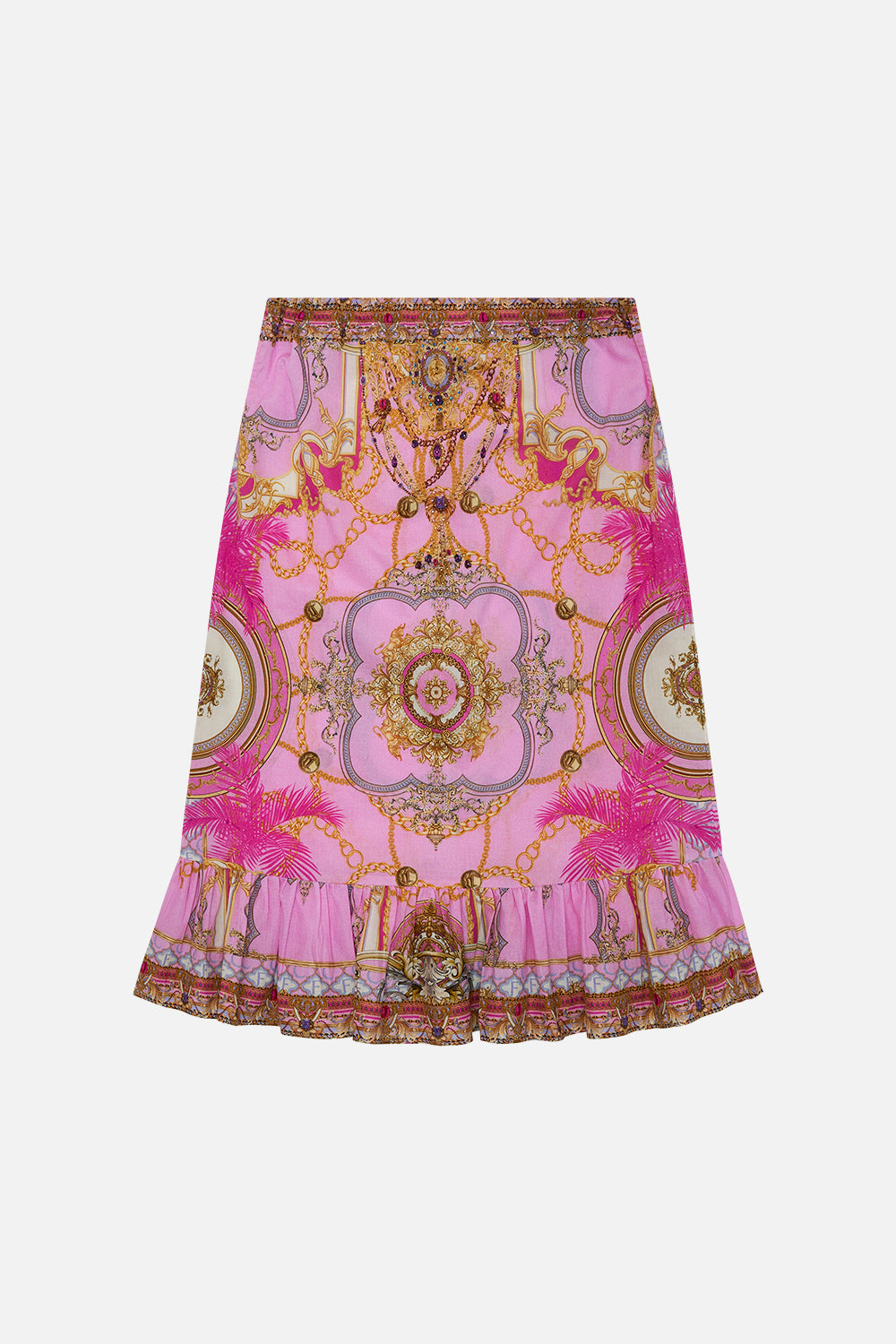 Product view of MILLA BY CAMILLA kids pink dress in Tiptoe The Tightrope print